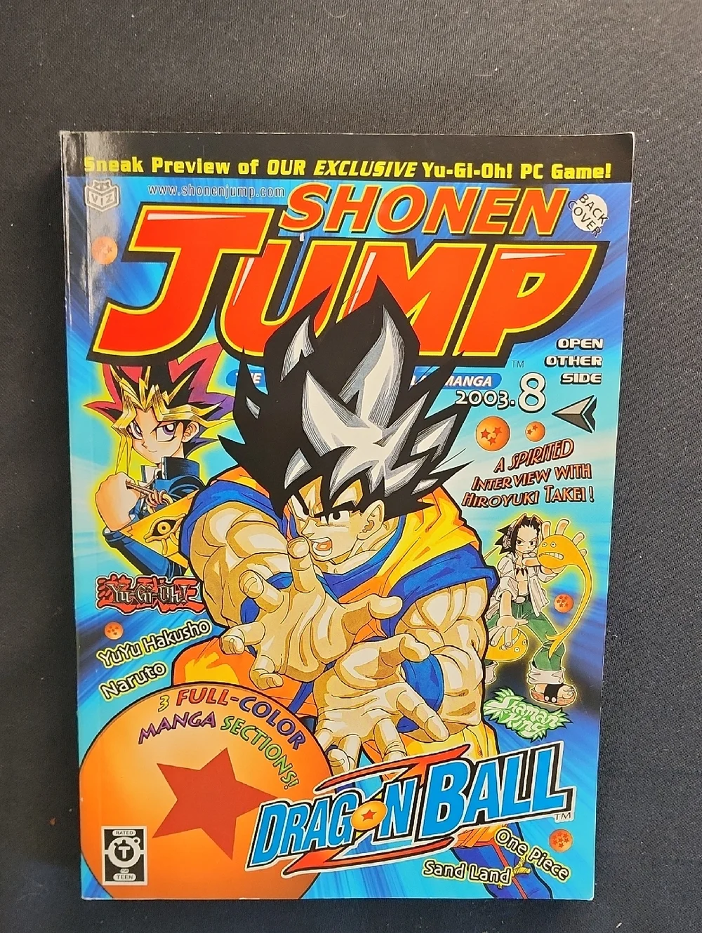 Shonen Jump Magazine August 2003 Vol 1 Issue 8 Dragon Ball Z Goku Cover